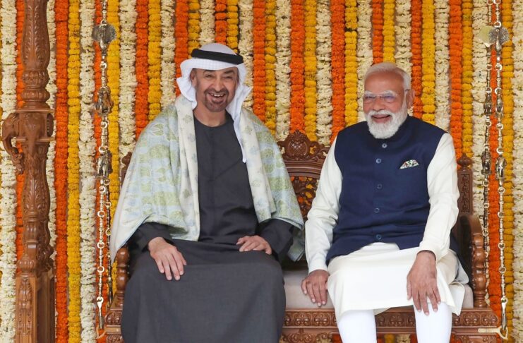 संयुक्त अरब अमीरात (यूएई) के राष्ट्रपति शेख मोहम्मद बिन जायद अल नाहयान ने भारत को नई ऊंचाइयों तक ले जाने के लिए पीएम मोदी को शुभकामनाएं दीं