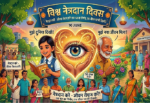 विश्व नेत्रदान दिवस-10 जून, मृत्यु के पश्चात किसी अन्य के जीवन को संवारने का अवसर प्रदान करता है “नेत्रदान”