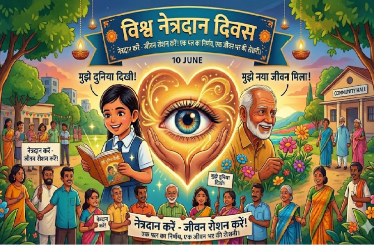 विश्व नेत्रदान दिवस-10 जून, मृत्यु के पश्चात किसी अन्य के जीवन को संवारने का अवसर प्रदान करता है “नेत्रदान”
