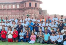 क्रीड़ा भारती आगरा द्वारा योग सप्ताह के अंतर्गत योगाभ्यास कार्यक्रम आयोजित
