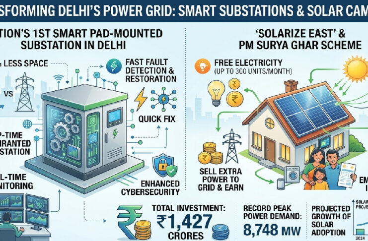 स्वच्छ ऊर्जा को बढ़ावा देने के मकसद से दिल्ली सरकार के महत्वपूर्ण कदम, अत्याधुनिक स्मार्ट पैड माउंटेड सब स्टेशन और ‘सोलेराइज ईस्ट’ अभियान शुरू