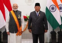 इंडोनेशिया के राष्ट्रपति प्रबोवो सुबियांतो ने भारत के पीएम नरेंद्र मोदी को देश के सबसे बड़े सम्मान ‘बिन्तांग अदिपुर्ना ऑफ द रिपब्लिक ऑफ इंडोनेशिया’ मेडल ऑफ ऑनर दिया
