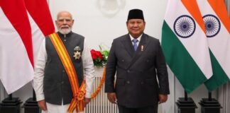 इंडोनेशिया के राष्ट्रपति प्रबोवो सुबियांतो ने भारत के पीएम नरेंद्र मोदी को देश के सबसे बड़े सम्मान ‘बिन्तांग अदिपुर्ना ऑफ द रिपब्लिक ऑफ इंडोनेशिया’ मेडल ऑफ ऑनर दिया