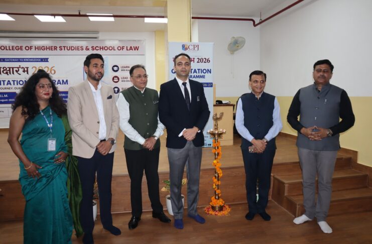 सीपीजे कॉलेज ऑफ हायर स्टडीज एंड स्कूल ऑफ लॉ में ‘दीक्षारंभ-2026’ का भव्य आयोजन