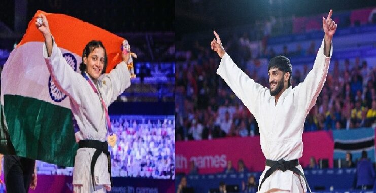 कॉमनवेल्थ गेम्स 2026 में भारत के जूडो खिलाड़ियों अस्मिता डे और हर्ष सिंह ने स्वर्ण पदक हासिल किए