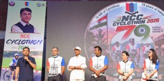 NCC ने युवाओं को फिटनेस, पर्यावरण संरक्षण और सतत जीवनशैली के लिए प्रेरित करते हुए ‘स्वच्छ भारत, हरित भारत, फिट भारत’ थीम पर साइक्लोथॉन-2026 का आयोजन किया