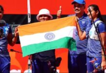 भारत की महिला रिकर्व आर्चरी टीम ने 10 बार की चैंपियन दक्षिण कोरिया पर जीत दर्ज करके स्वर्ण पदक जीता
