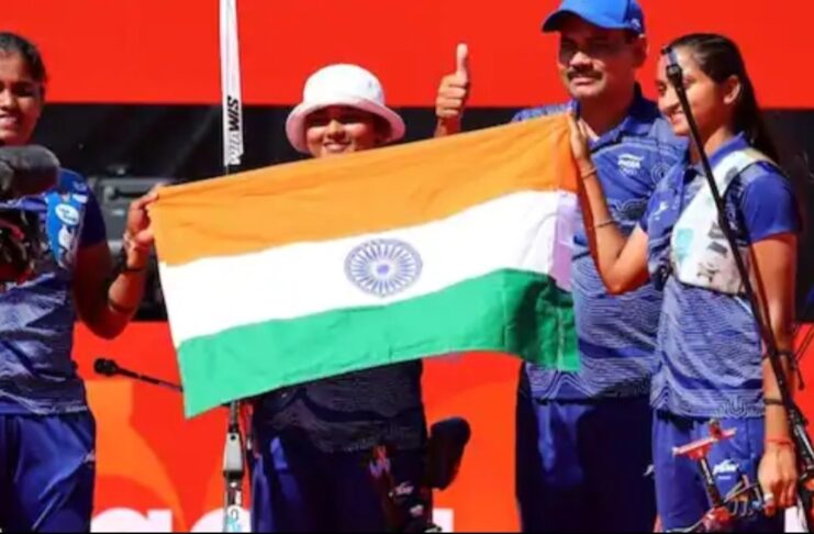 भारत की महिला रिकर्व आर्चरी टीम ने 10 बार की चैंपियन दक्षिण कोरिया पर जीत दर्ज करके स्वर्ण पदक जीता