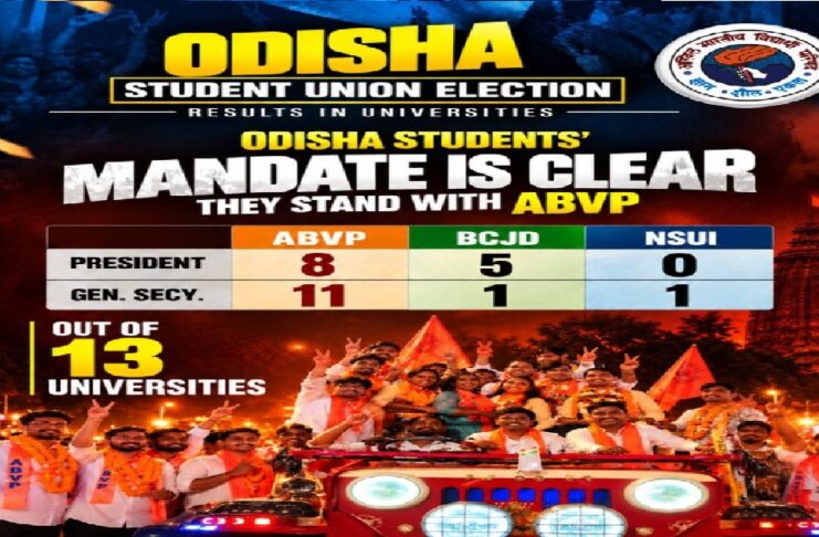 देशविरोधी ताकतों को युवाओं का करारा जवाब, पहले पंजाब यूनिवर्सिटी, फिर दिल्ली यूनिवर्सिटी और अब ओडिशा के 13 विश्वविद्यालयों में एबीवीपी को मिली यह शानदार जीत – अमित शाह